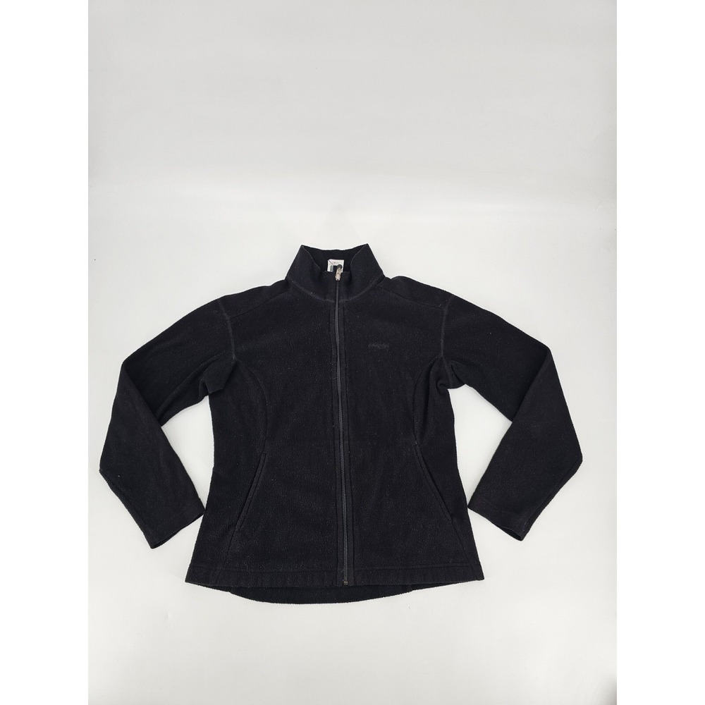 Patagonia Synchilla Sweater Womens Medium Black Full Zip Pockets Fleece Warm